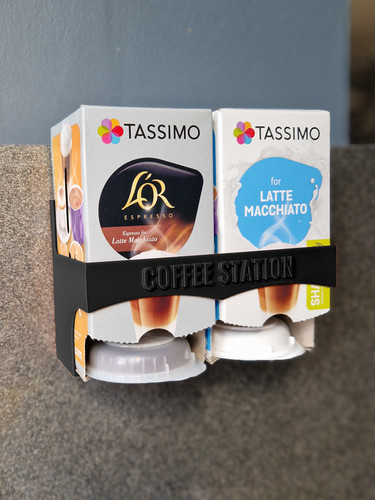 Wall mounted coffee pod holder - wall,